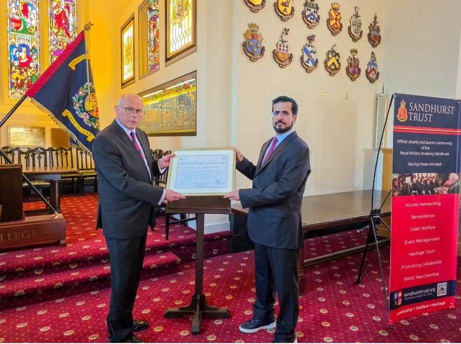 Saeed Mohammed Al Tayer honoured as the first outstanding civilian leader by Sandhurst " Lifetime of Leadership Excellence Award" - UAE