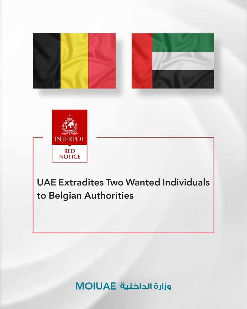 UAE Extradites Two Fugitives to Belgium - UAE